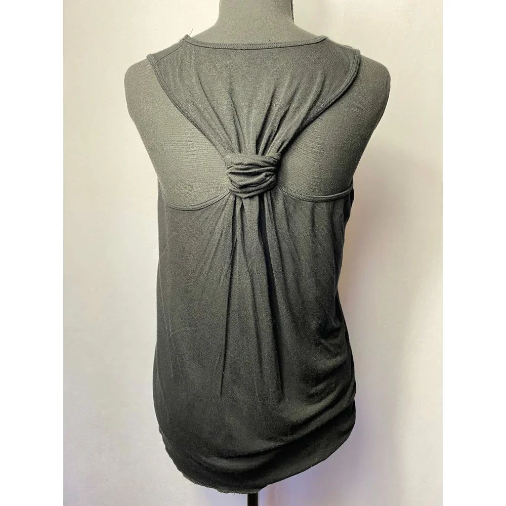 Cinderella Tattooed Black Tank Top Knotted Racerback Style Size Small - Picture 4 of 4